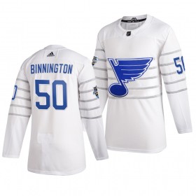 St. Louis Blues Jordan Binnington 50 Wit Adidas 2020 NHL All-Star Authentic Shirt - Mannen